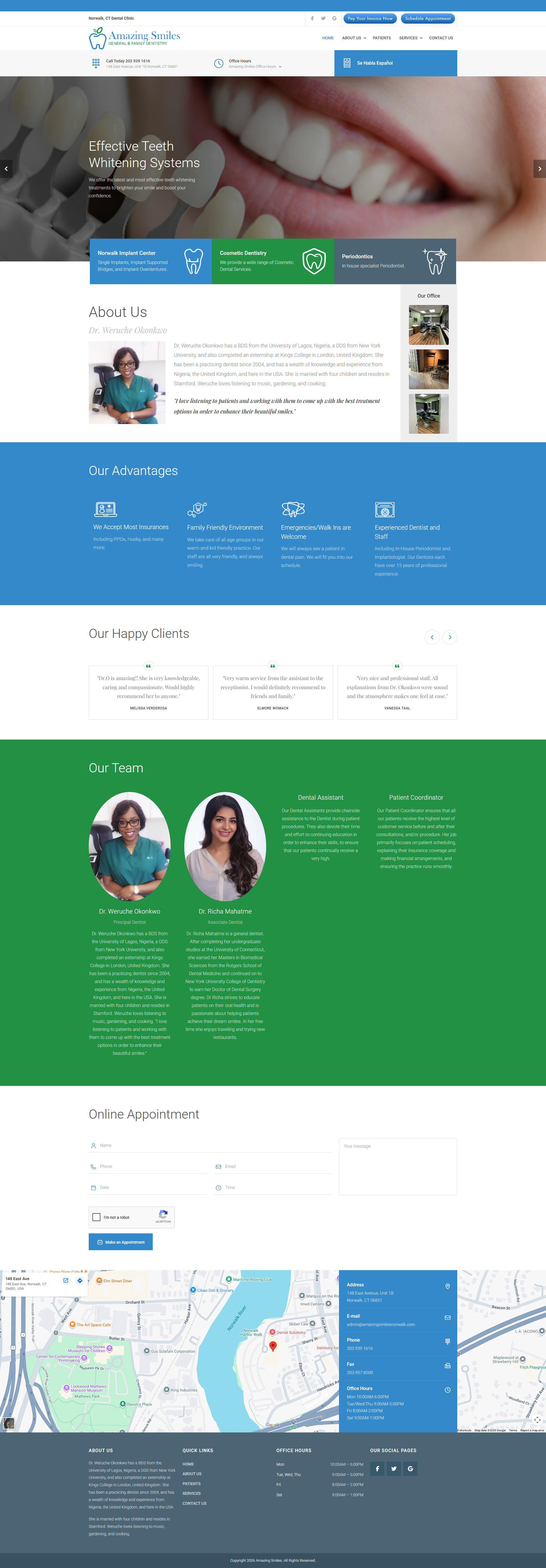 Amazing Smiles website portfolio preview